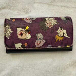 Disney Loungefly Female Villains Flap Wallet Faux leather